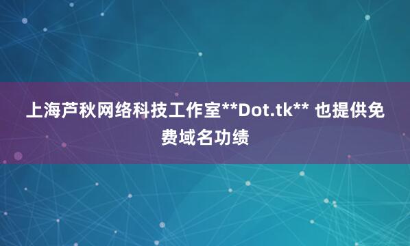 上海芦秋网络科技工作室**Dot.tk** 也提供免费域名功绩